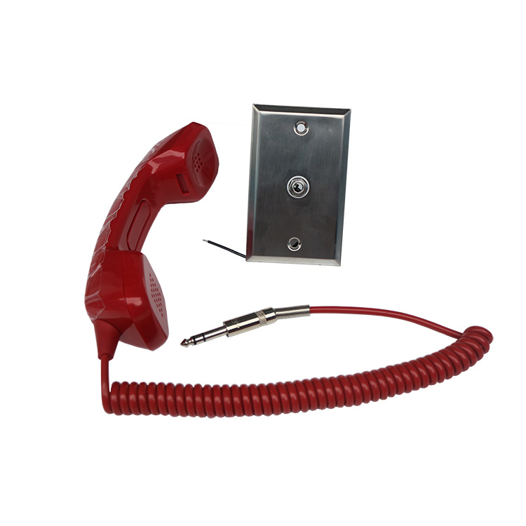 Firefighter's handset with metal plate